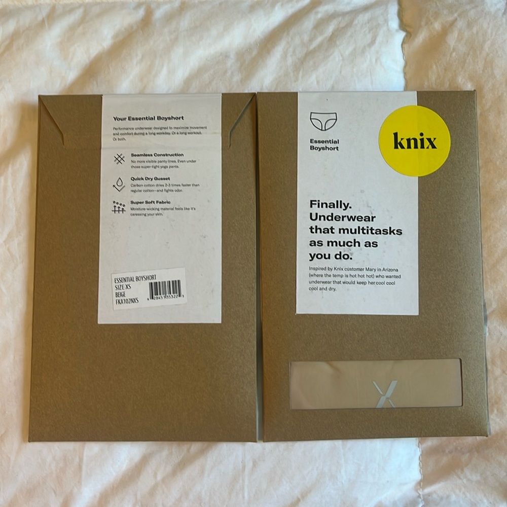 Knix Essential No-Show Boyshort XS Beige NWT